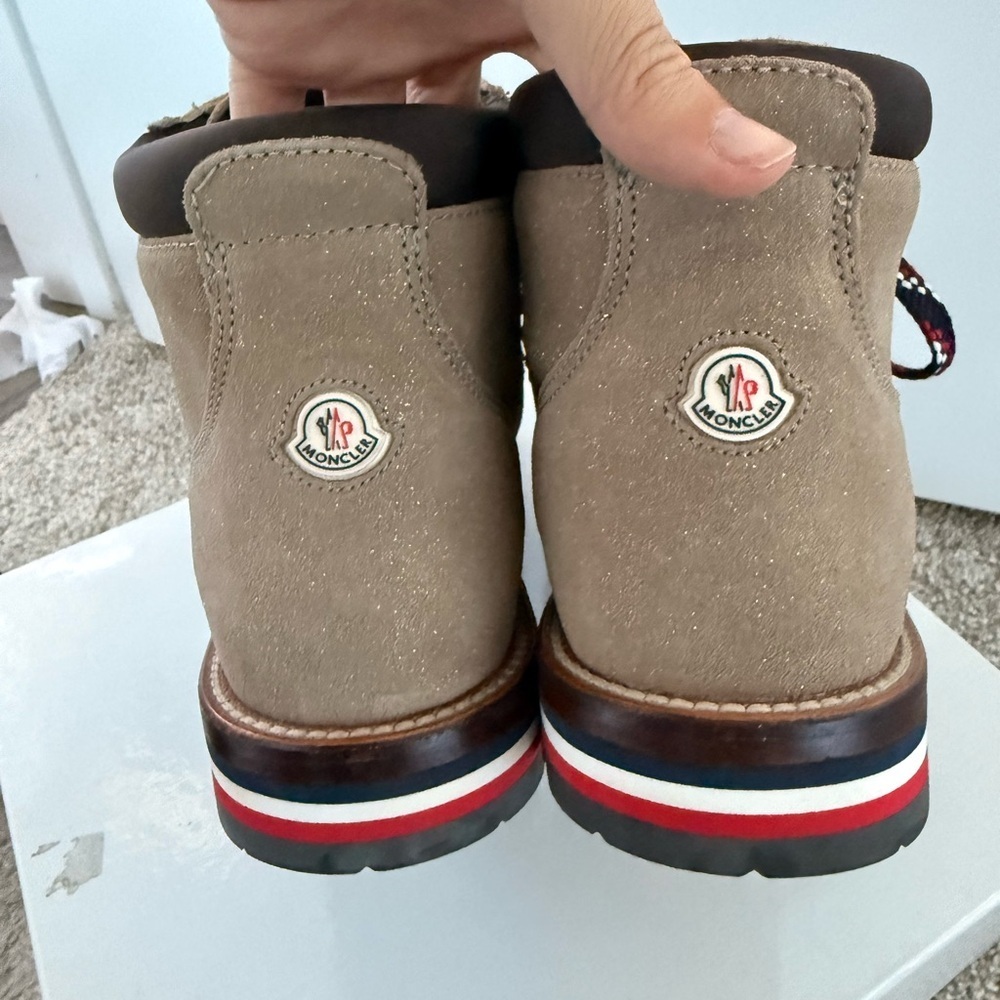 Moncler Blanche Winter Boots Vibram - Tan Shimmer - Picture 5 of 6